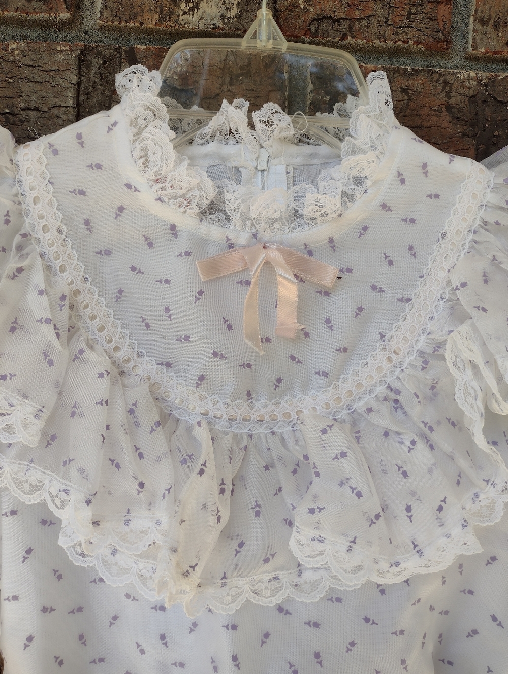Vintage Merry Girl Fancy Party Dress Frilly Size 10 With Liner Made In The USA - Picture 3 of 7